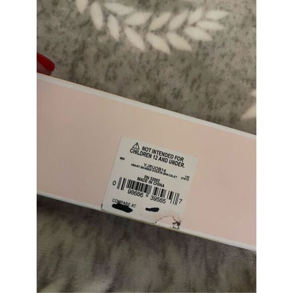 Juicy couture Iridescent heart gem nIB vintage og thick curb chain bracelet - Picture 8 of 8